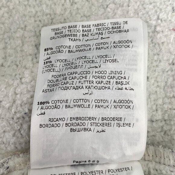 Moncler X Kith Gray Logo Hoodie M Cotton Blend Mens Casualwear - Picture 8 of 8